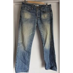 Buck Mason Jeans Men 31 Blue Straight Denim Made in USA American Slim Fit